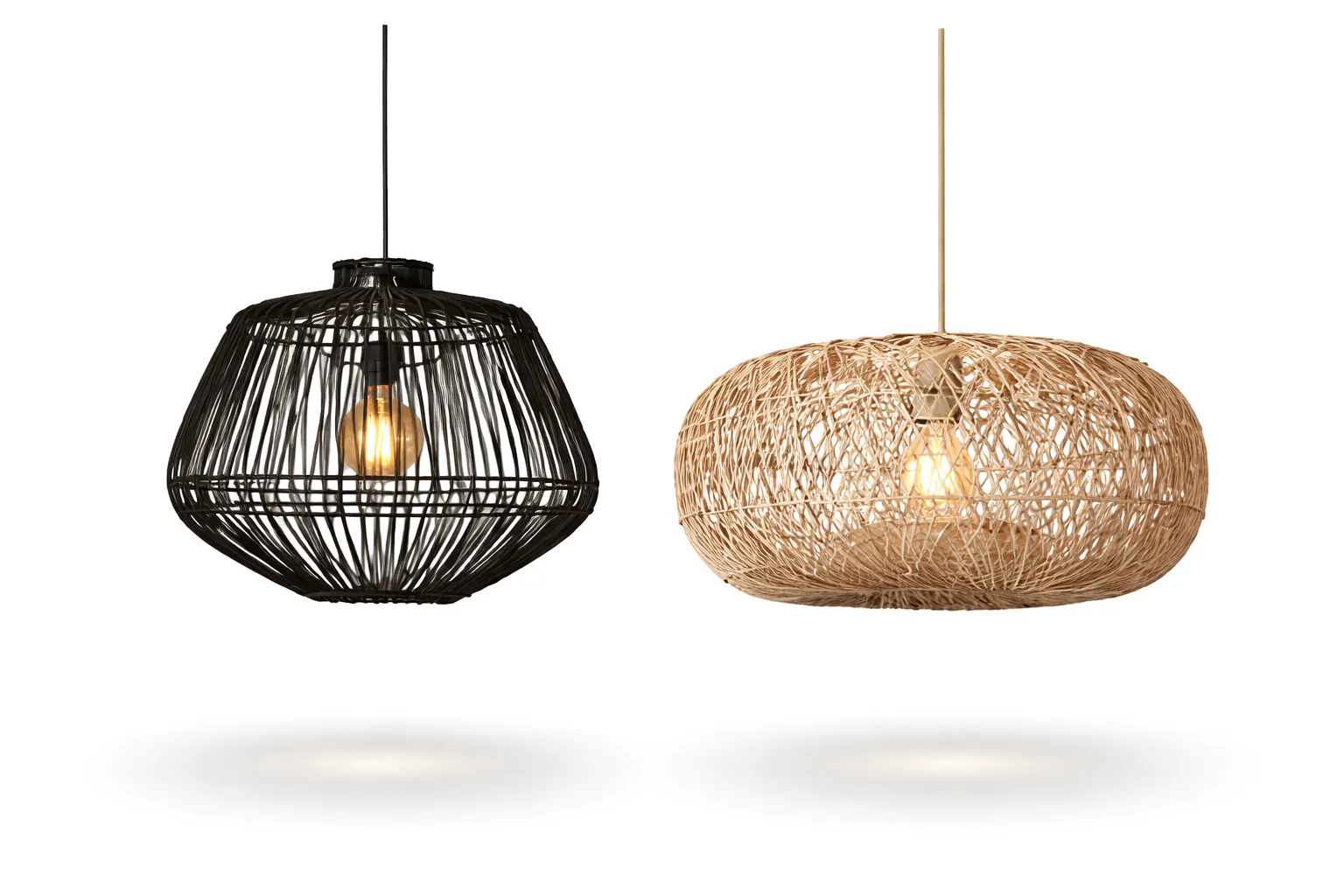 Lampade in rattan