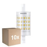 Confezione Multipack 10x Philips CorePro LED R7S Linear 78mm Chiara 7W 950lm - 830 Luce Calda -  | Sostitutiva 60W