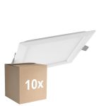Confezione Multipack 10x Ledvance Downlight LED Slim Piazza SQ105 6W 420lm 120D - 830 Luce Calda 