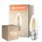 Confezione Multipack 10x Ledvance Classic LED B22 Candela Filamento Chiara 3.4W 470lm - 827 Bianco Molto Caldo | Sostitutiva 40W