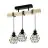 Eglo Luce da soffitto Townshend 5 Acciaio Legna Nero | IP20 - Adatto per 3x E27 