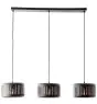 Brilliant Tyas Luce Pendente Metallo Nero Oro | Adatto per 3x E27