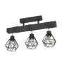 Eglo Luce da soffitto Townshend 5 Acciaio Legna Nero | IP20 - Adatto per 3x E27 
