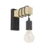 Eglo Luce Da Parete Townshend Acciaio Legna Nero Marrone | IP20 - Adatto per 1x E27 
