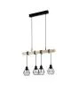Eglo Luce Pendente Townshend 5 Acciaio Legna Nero | IP20 - Adatto per 4x E27 