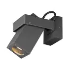 SLV Theo Supporto Luce Da Parete Aluminium Antracite | IP65 - Esterni - Adatto per 1x GU10 Max. 7W - Dimmerabile