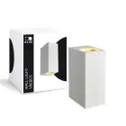 D'Lite Luce Da Parete Vrebos Bianca Up & Down | IP56 - Adatto Per 2x GU10