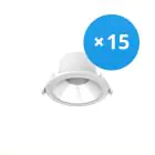 Confezione Multipack 15x Noxion Downlight LED Apollo 9W 1100lm 60D - 830 Luce Calda -  | 145mm - Ritaglio 120mm - UGR 