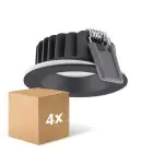 Confezione Multipack 4x Ledvance Faretti LED Air Fix Aluminium Nero 6W 510lm 36D - 930 Luce Calda | Ritaglio 68mm - IP65 - Miglior resa cromatica - Dimmerabile