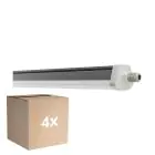 Confezione Multipack 4x Ledvance Stagna Reglette Stagna FLEX Cablaggio Entra/Esci 42W 6900lm - 865 Luce Del Giorno | 150cm - Sostitutiva 2x58W