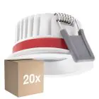 Confezione Multipack 20x Ledvance Faretti LED Fire Rated Aluminium Bianca 8W 720lm 36D - 940 Bianco Freddo | Ritaglio 68mm - IP65 - Miglior resa cromatica - Dimmerabile
