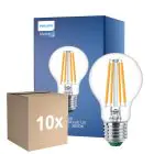 Confezione Multipack 10x Philips MASTER LED Bulbo Ultra Efficient E27 Pera Chiara 4W 840lm - 830 Luce Calda | Sostitutiva 60W