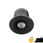 EcoDim Incasso Faretti Mini Nero 2.5W 155lm 30D - 827 Bianco Molto Caldo | 35mm - Ritaglio 28mm - IP67 - Dimmerabile