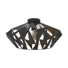Eglo Luce da soffitto Carlton 6 Acciaio Nero Rame | IP20 - Adatto per 1x E27 