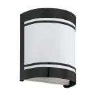 Eglo Luce Da Parete Cerno Acciaio Nero | IP44 - Adatto per 1x E27
