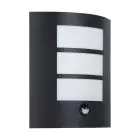 Eglo Luce Da Parete City Acciaio Nero | IP44 - Adatto per 1x E27 - Sensore Di Movimento